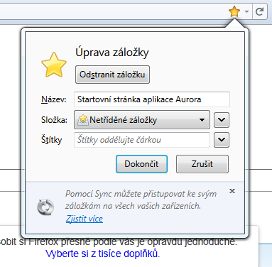 Propagace Sync ve Firefoxu 6