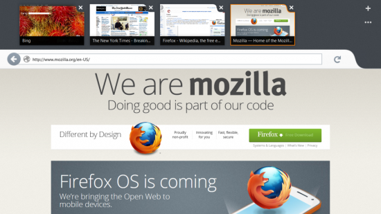 Firefox pro Windows 8 Metro