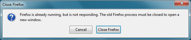 Firefox stále spuštěn