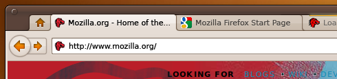 Návrh vzhledu Firefoxu 4.0 pro Linux