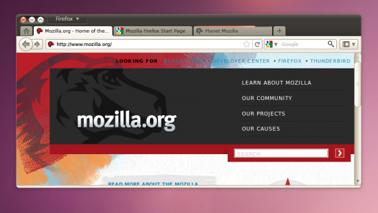 Návrh vzhledu Firefoxu 4.0 pro Linux