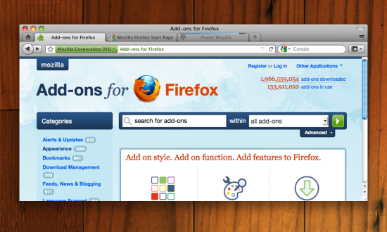 Návrh vzhledu Firefoxu 4.0 pro Mac OS X