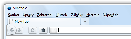 Firefox 4.0 s hlavní nabídkou