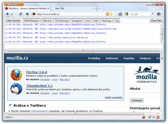 Firefox 4.0 a nová konzole pro webové vývojáře