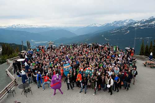 Hromadná fotka účastníků Mozilla Summitu 2010