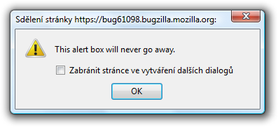 JavaScriptový dialog Firefoxu