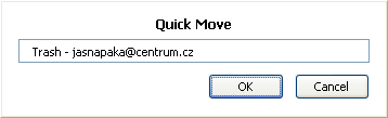 Rychlý přesun zprávy do jiné složky