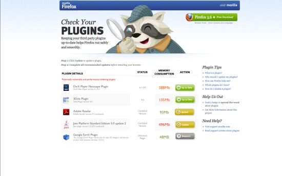 Mozilla Plugin Check