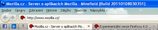 Firefox 4 a pořadí lišt jako ve Firefoxu 3.6