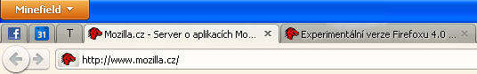 Firefox 4 a lišta s panely pod hlavičkou okna