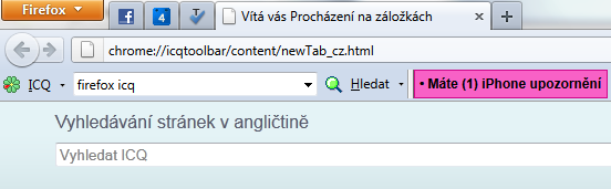 ICQ Toolbar s novou domovskou stránkou