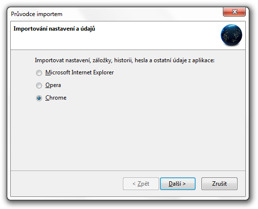 Migrace dat z Chrome do Firefoxu