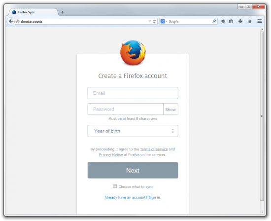 Nový Firefox Sync