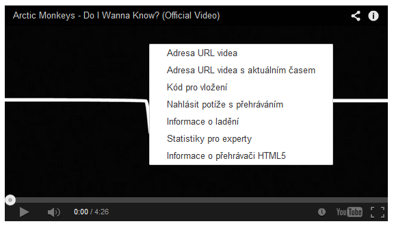 Video v HTML5 na YouTube