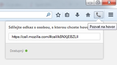 Videohovor ve Firefoxu