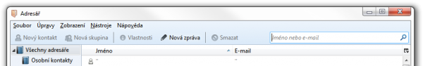 Vyhledávání v Adresáři Thunderbirdu 38